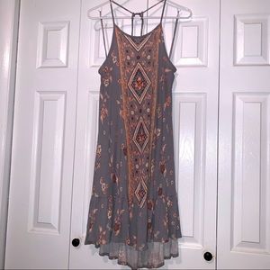 O’Neill Halter Low Flared Floral Sleeveless Dress